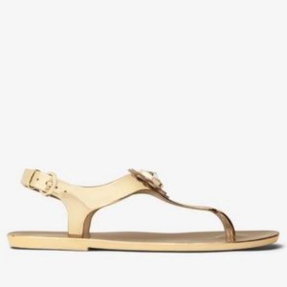 Michael Kors Shoes -  MK Gold Metallic Jelly Sandals size 10